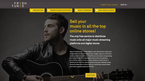 Freshtune subir música gratis a Spotify