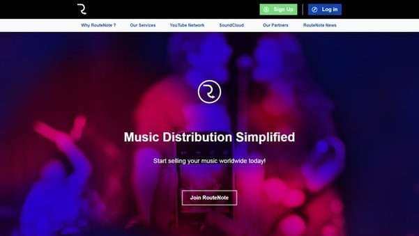 Routenote , distribuidora música gratis